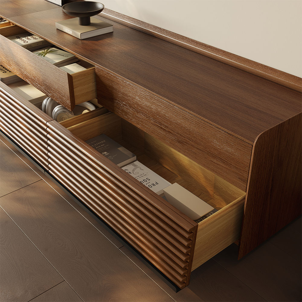 Walnut Plywood TV Stands