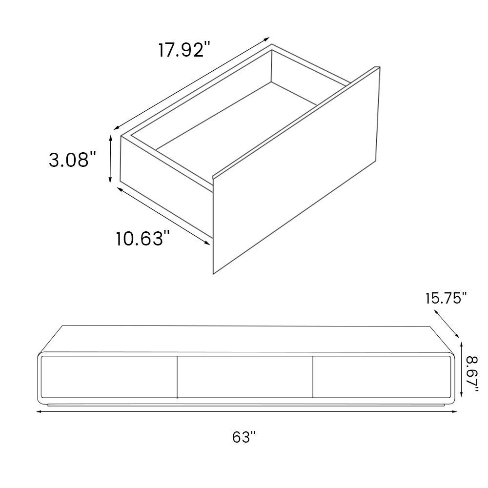 Walnut Color MDF TV Stands