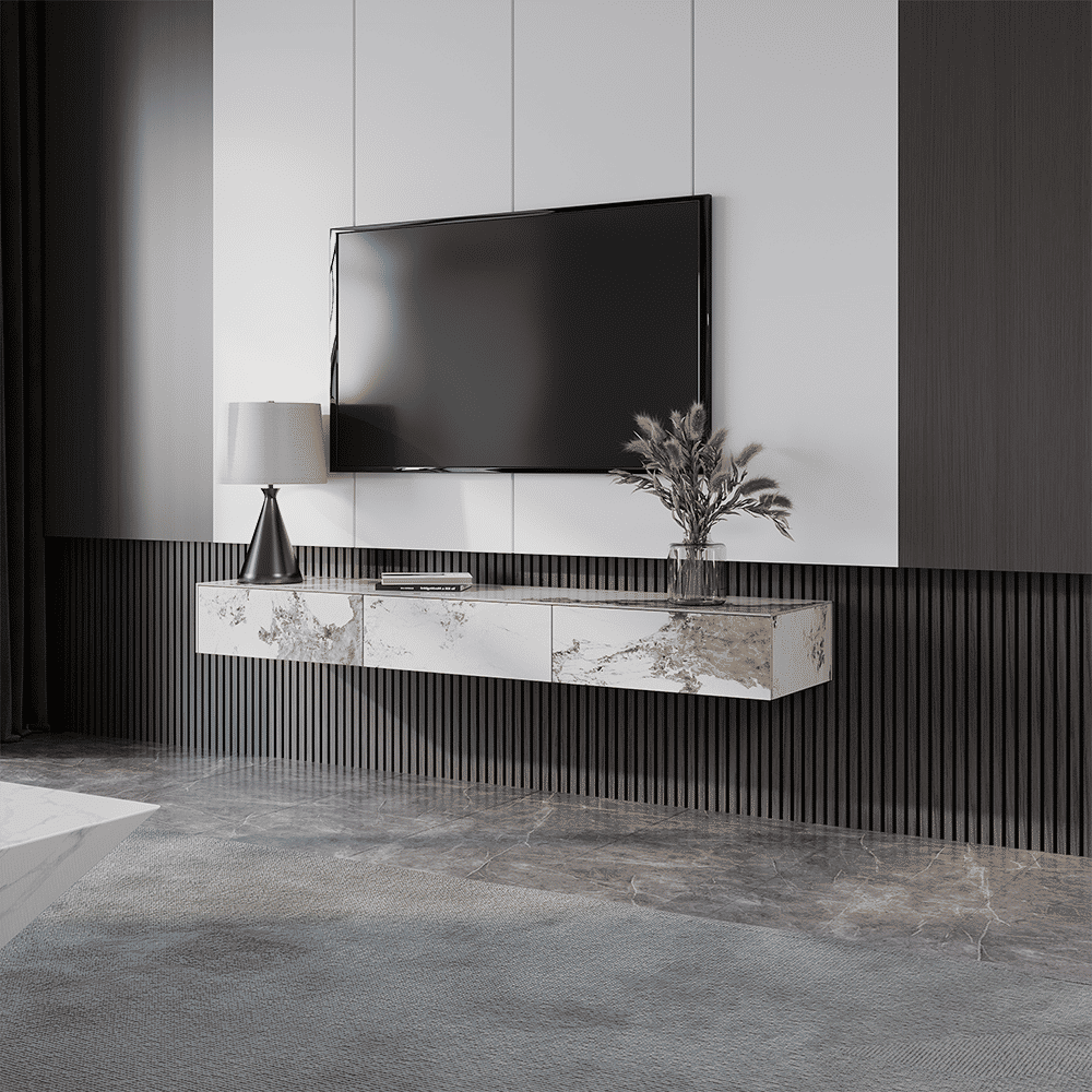 with Drawers Pandora Sintered Stone TV Stands