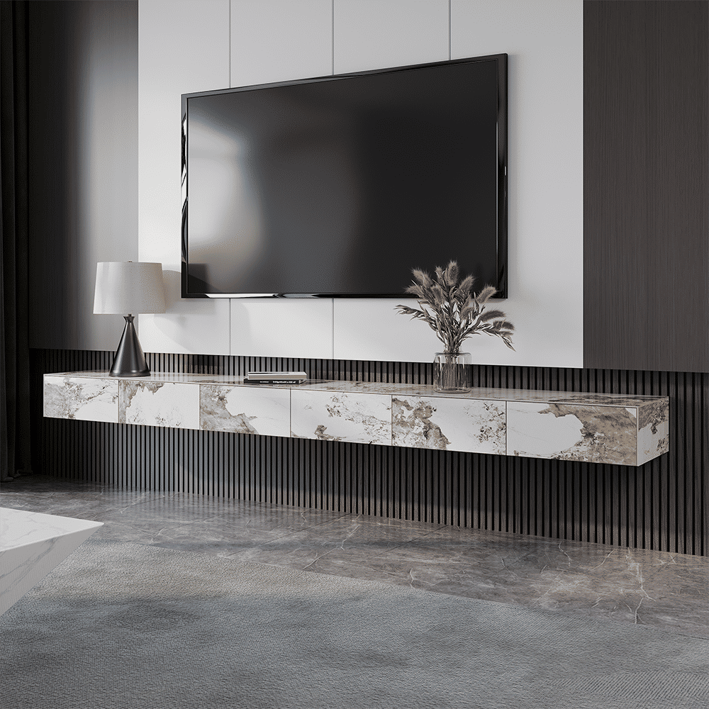 with Drawers Pandora Sintered Stone TV Stands