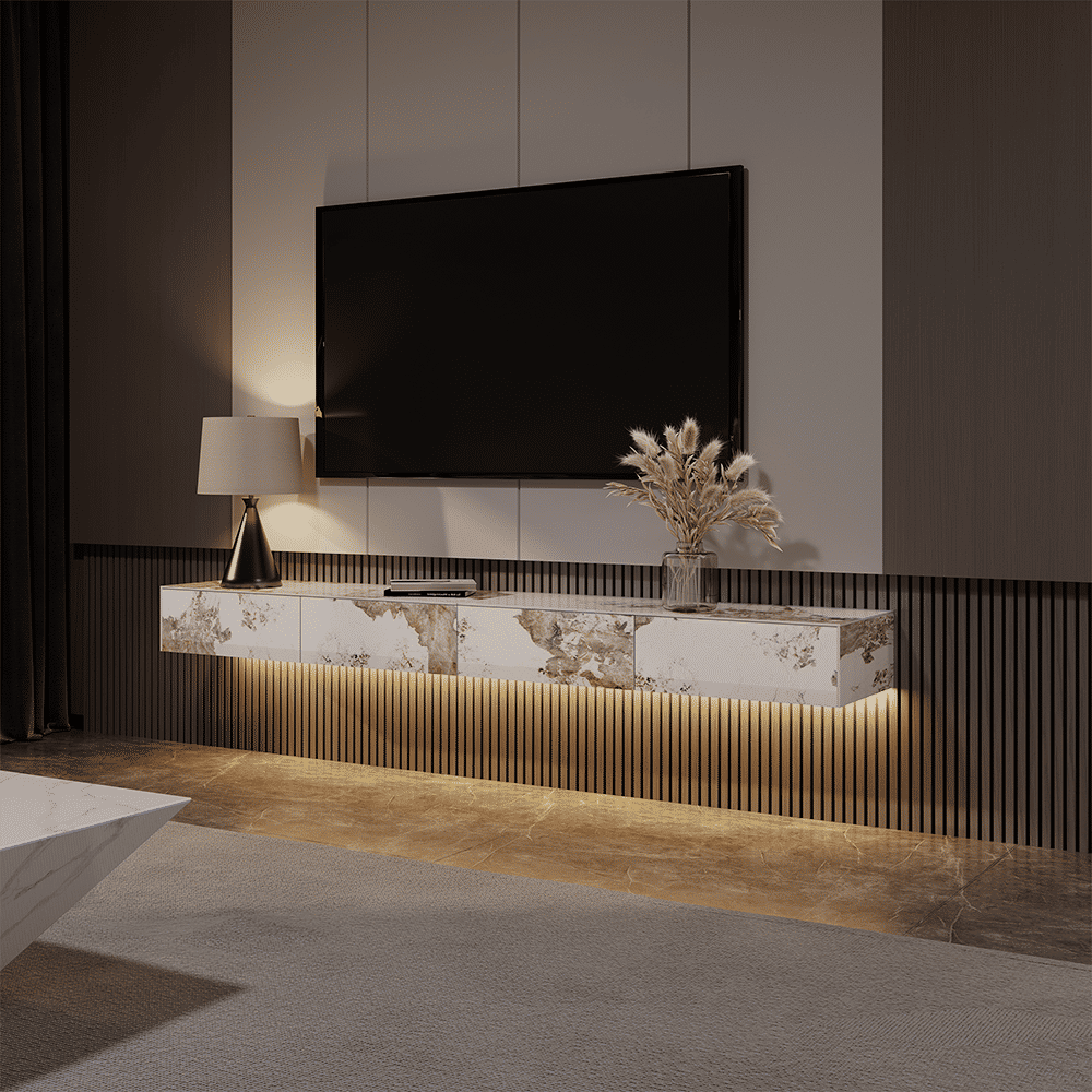 Floating Pandora Sintered Stone TV Stands