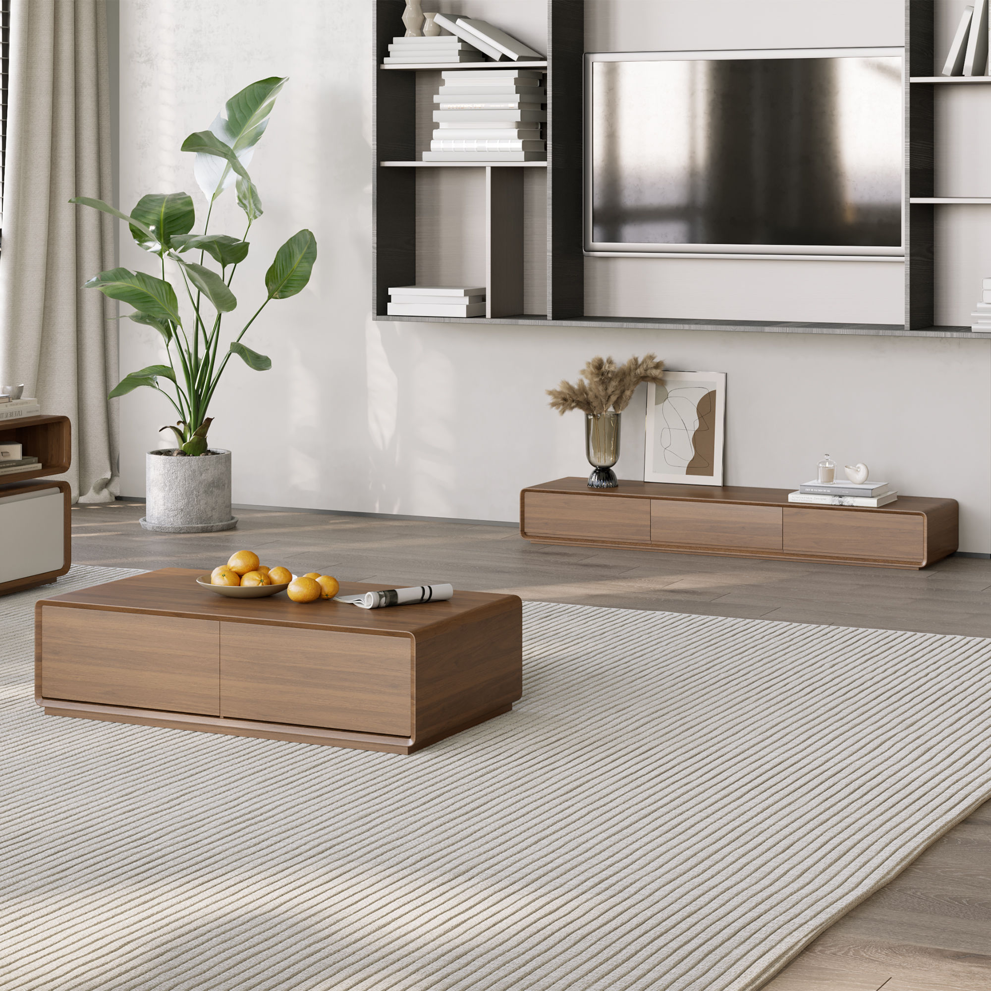 Wood Walnut MDF TV Stands