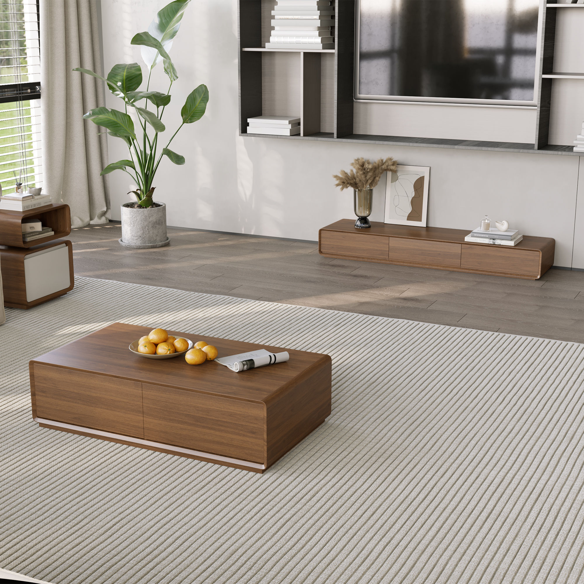 Wood Walnut MDF TV Stands