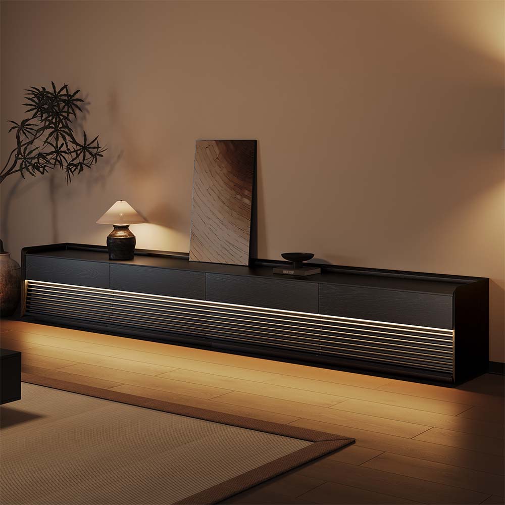 Rectangular Black Plywood TV Stands