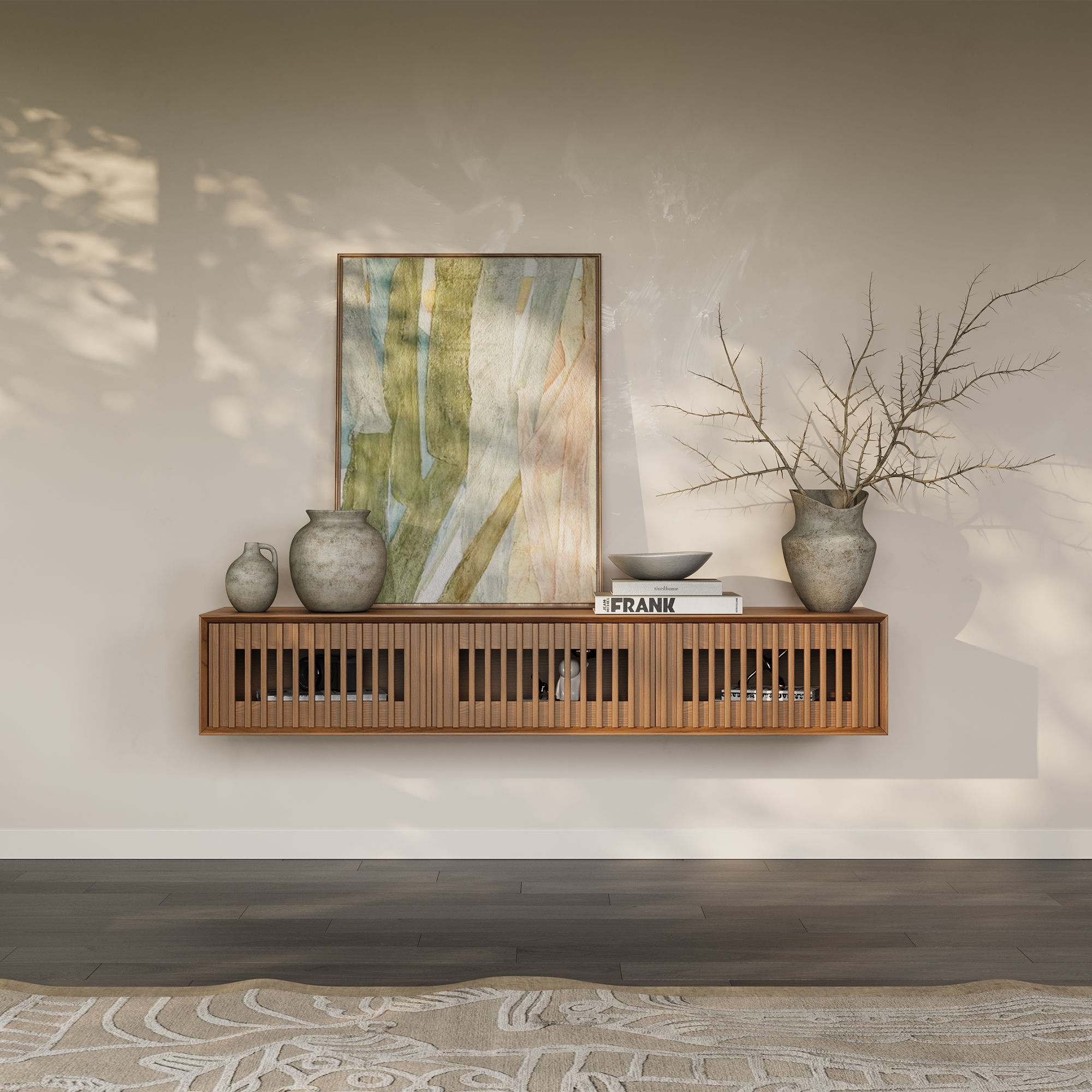 Walnut Color MDF TV Stands