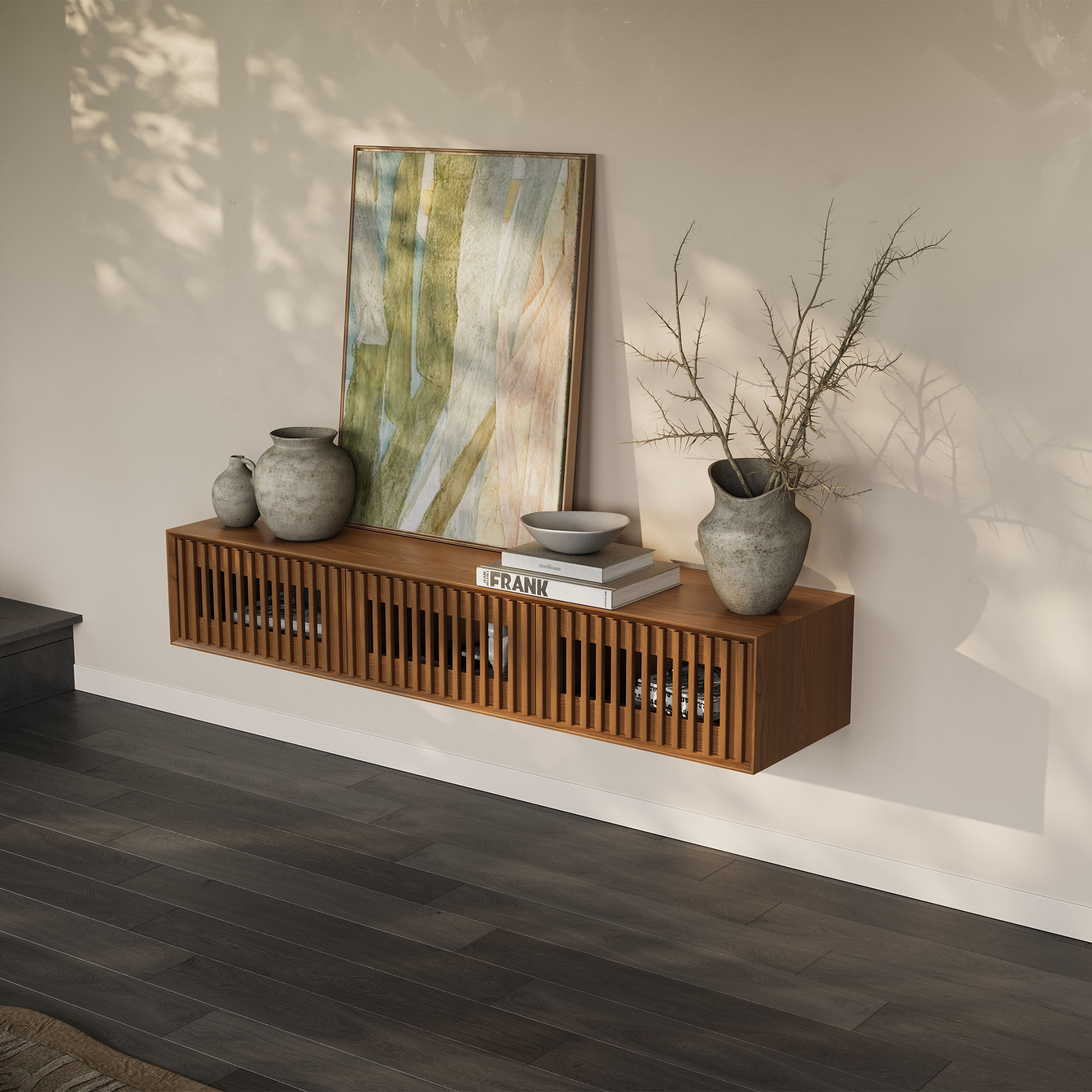 Walnut Color MDF TV Stands