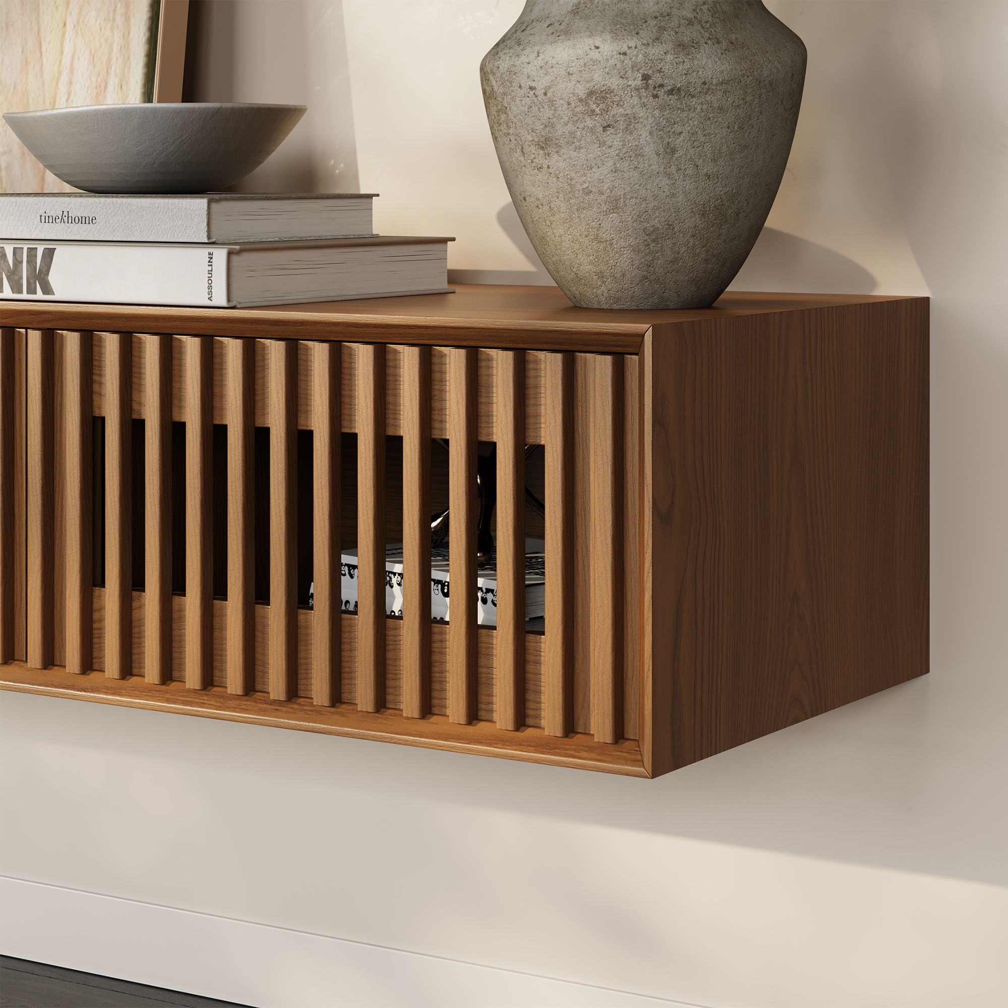 Walnut Color MDF TV Stands