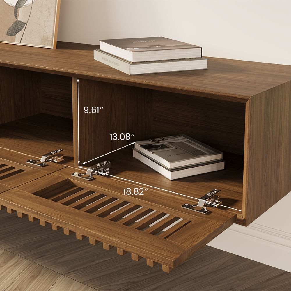 Modern Walnut Color MDF TV Stands