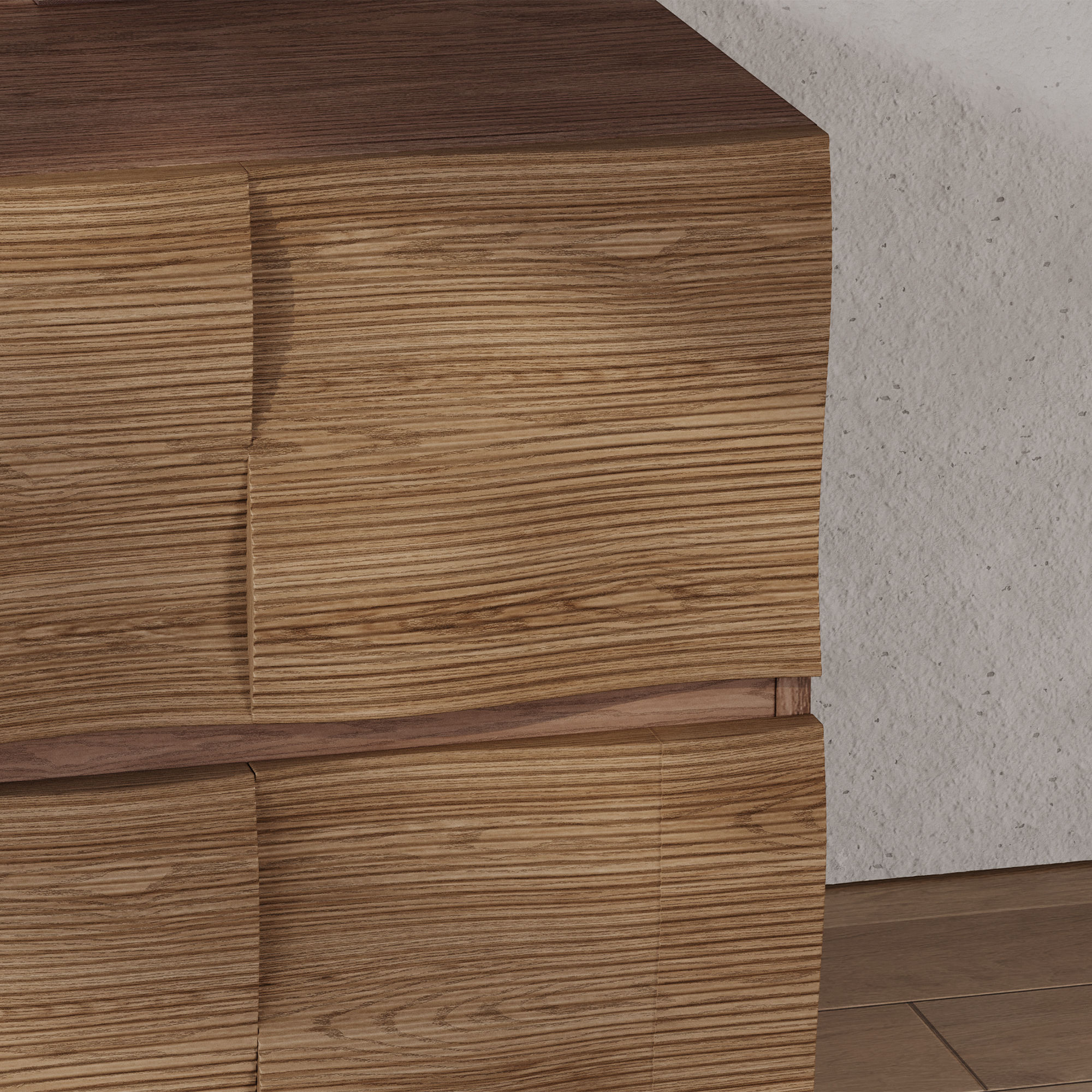Fully Assemble Walnut Color Plywood TV Stands