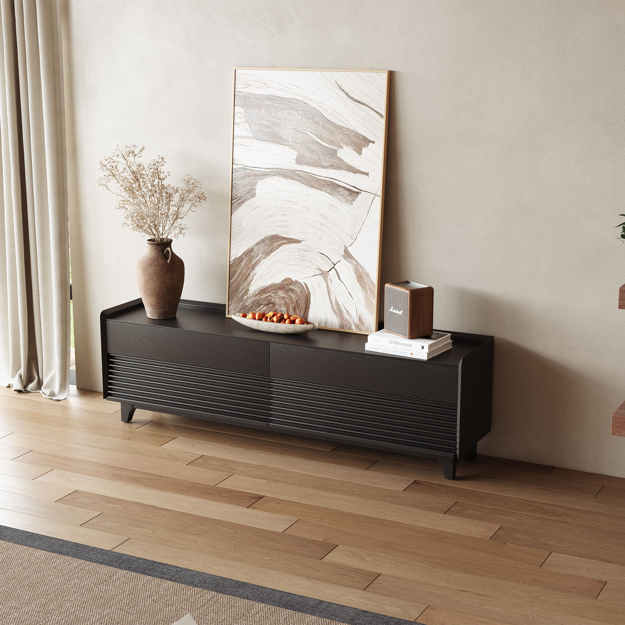 Solid Wood Walnut Plywood TV Stands