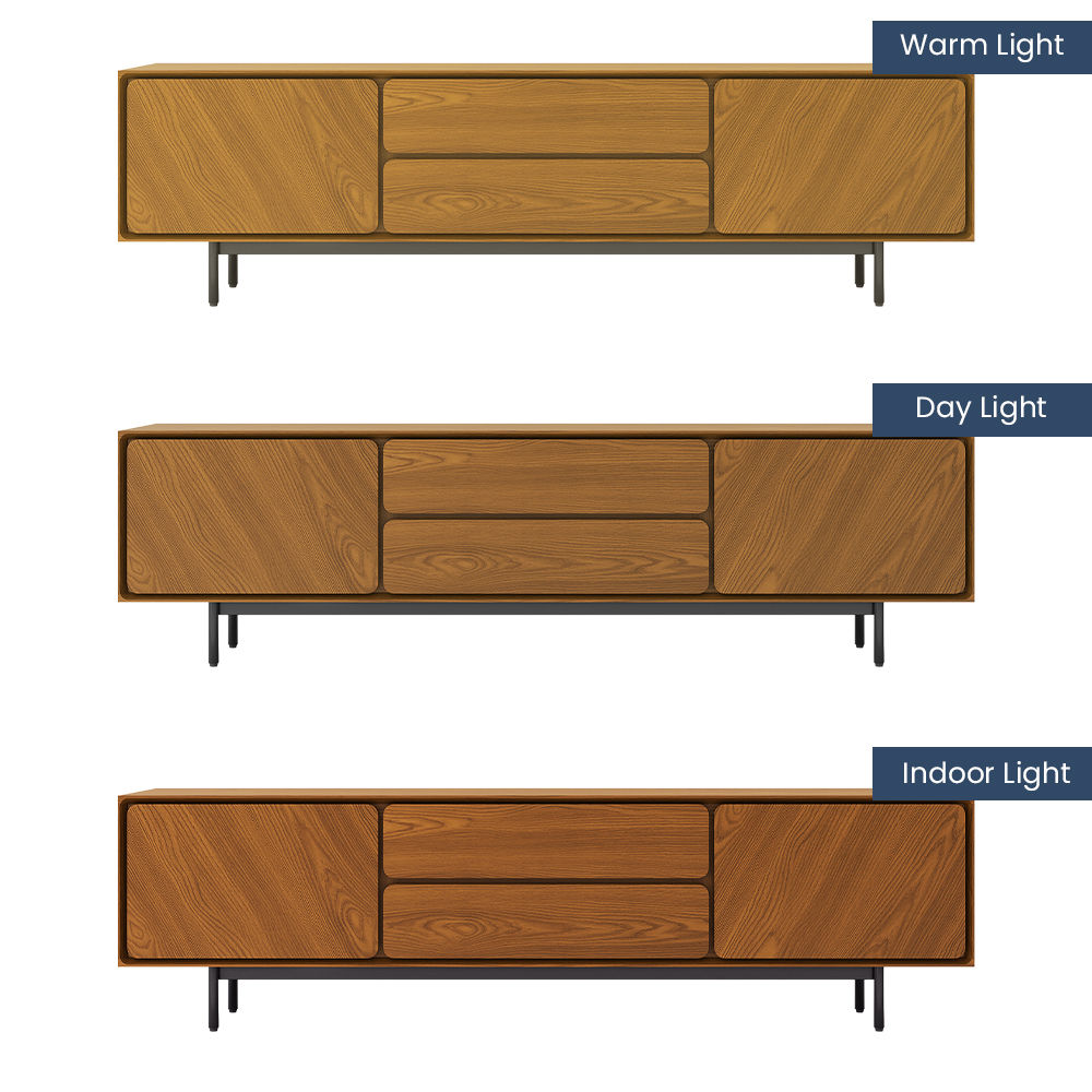Wood Walnut Color MDF TV Stands