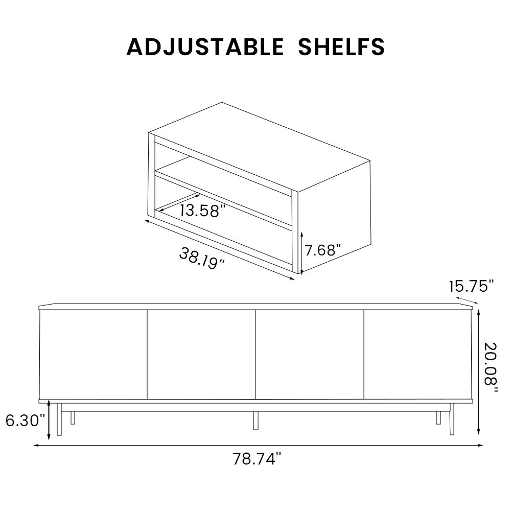 Metal Leg Walnut Color MDF TV Stands