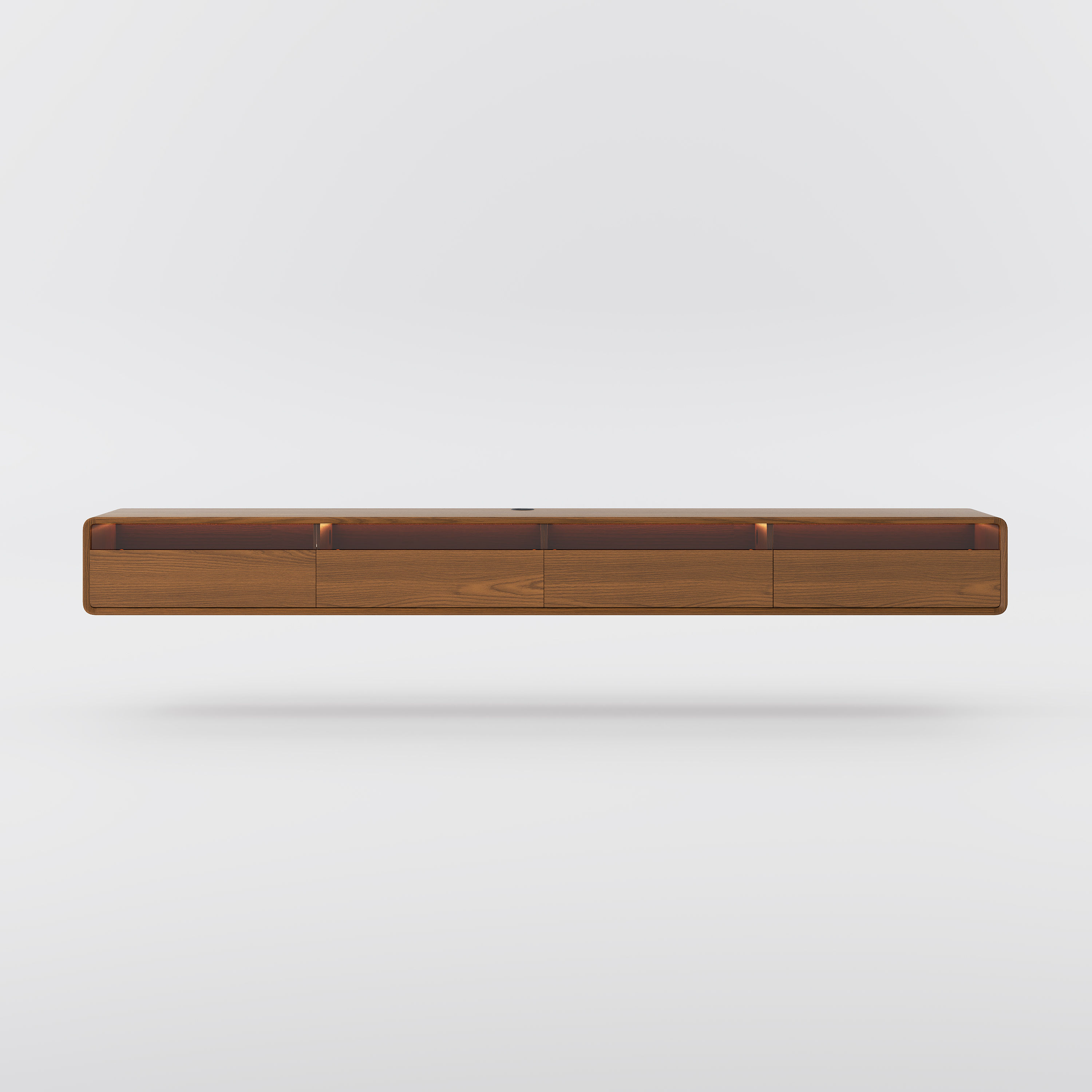 with Cabinets Walnut Color MDF TV Stands