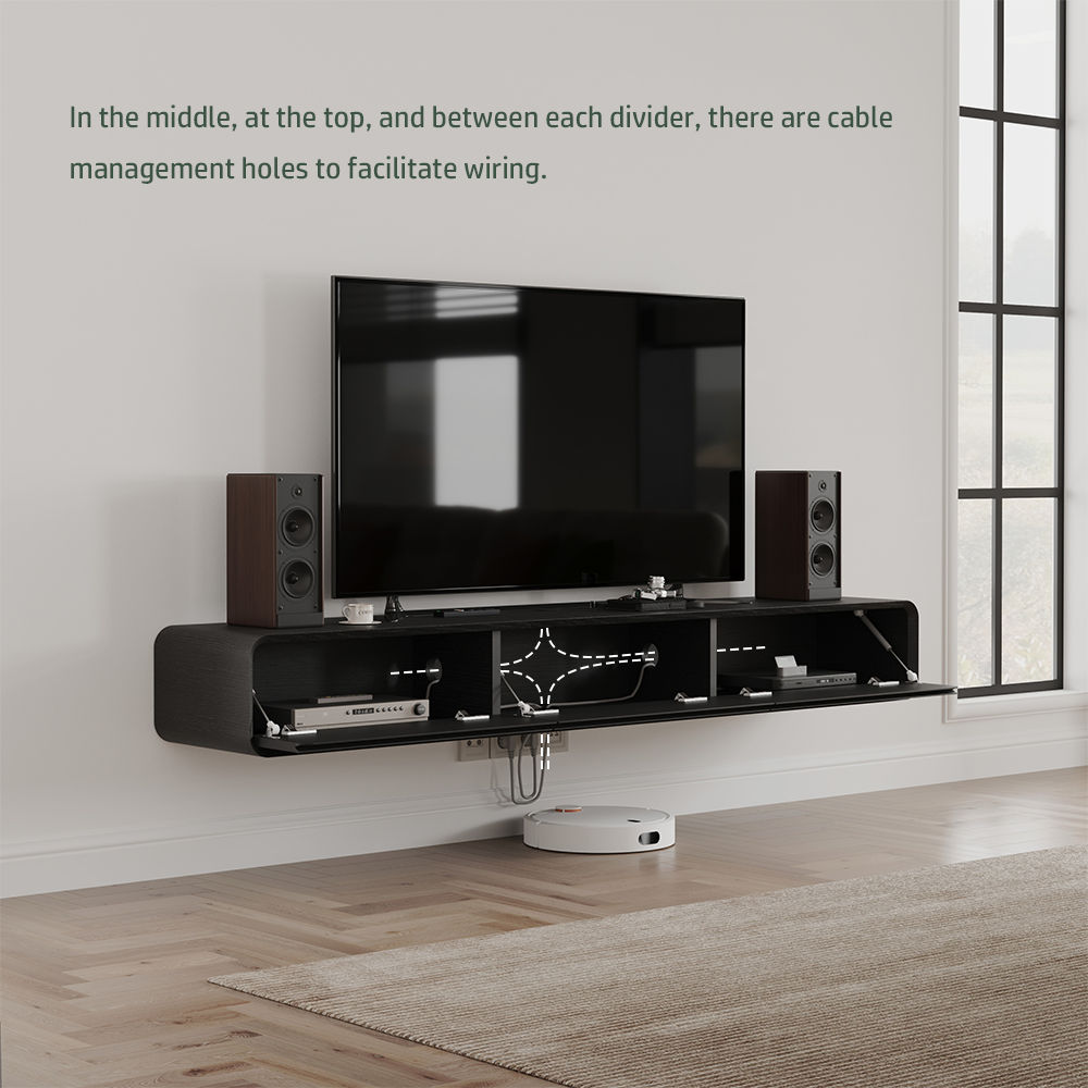 with Drawers Black MDF TV Stands