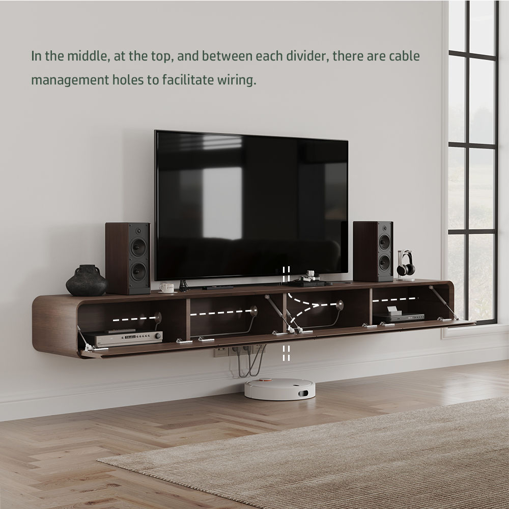 Modern Dark Wood MDF TV Stands