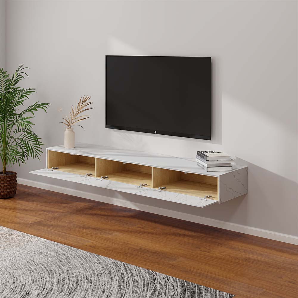 Modern White Sintered Stone TV Stands