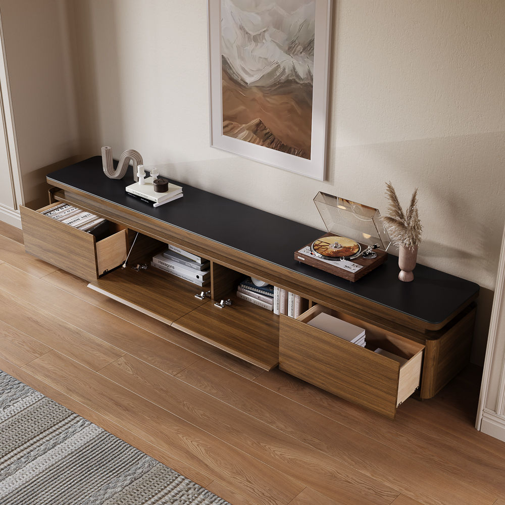 On the Ground White MDF TV Stands