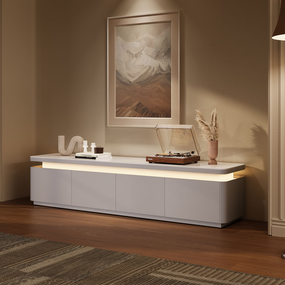 with Cabinets White MDF TV Stands
