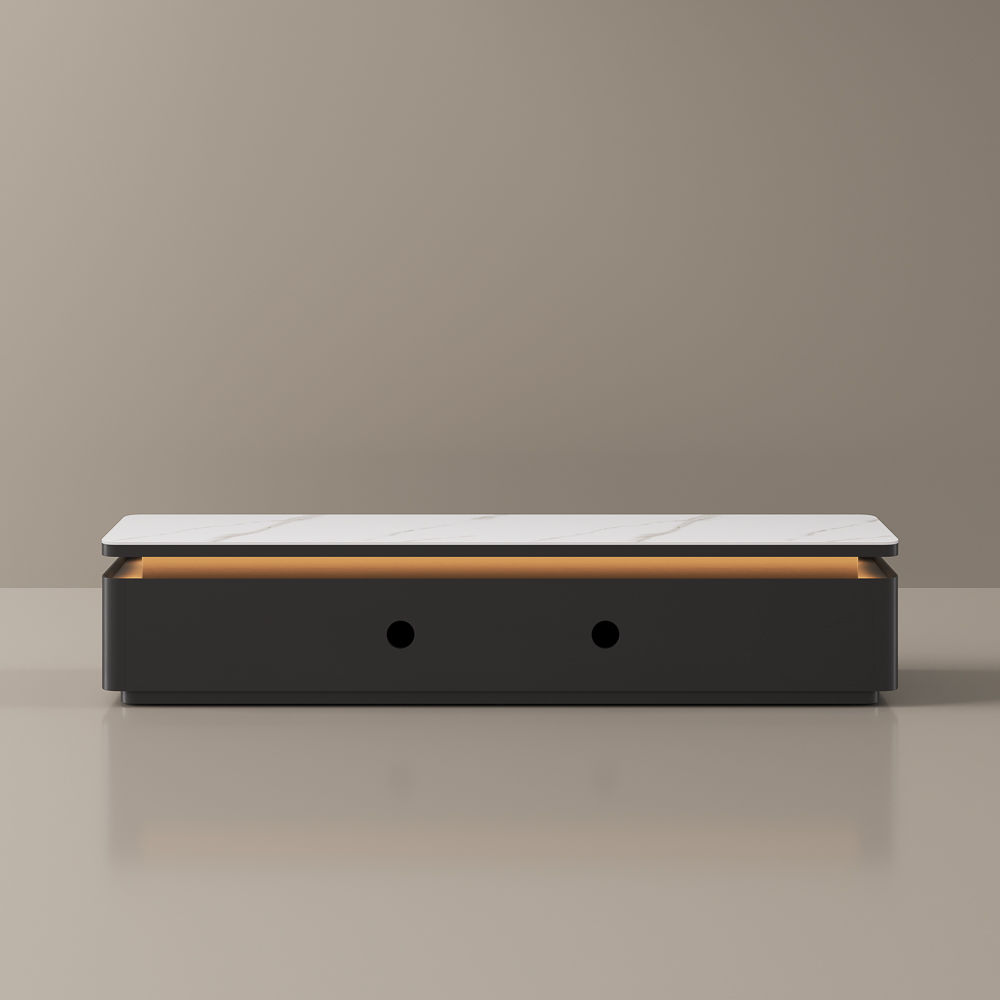 Sintered Stone White & Black MDF TV Stands