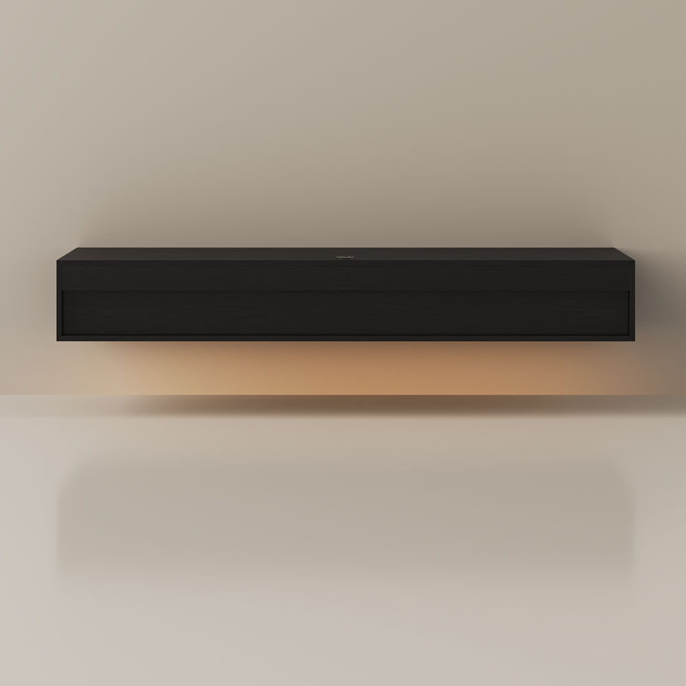 FLOAT Black MDF TV Stands