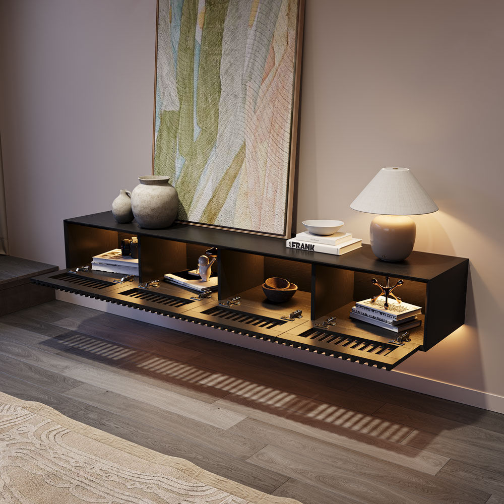 VISION Black MDF TV Stands