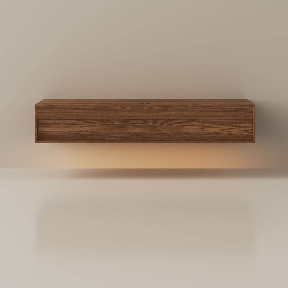 Fully Assemble Walnut Color MDF TV Stands