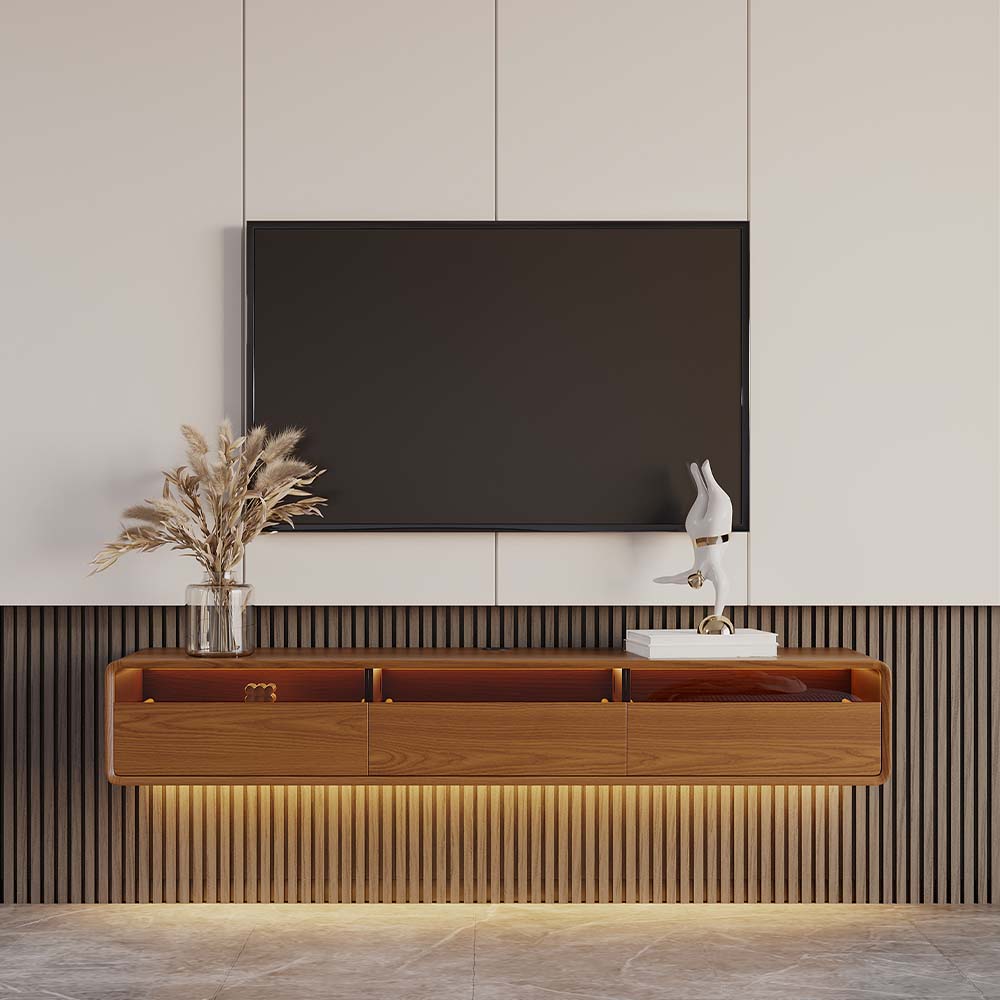 Modern Walnut Color MDF TV Stands