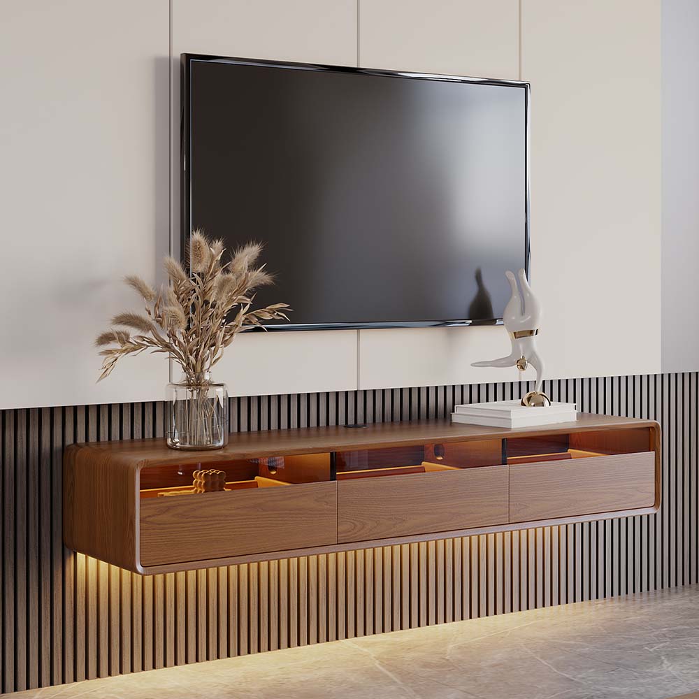 Modern Walnut Color MDF TV Stands