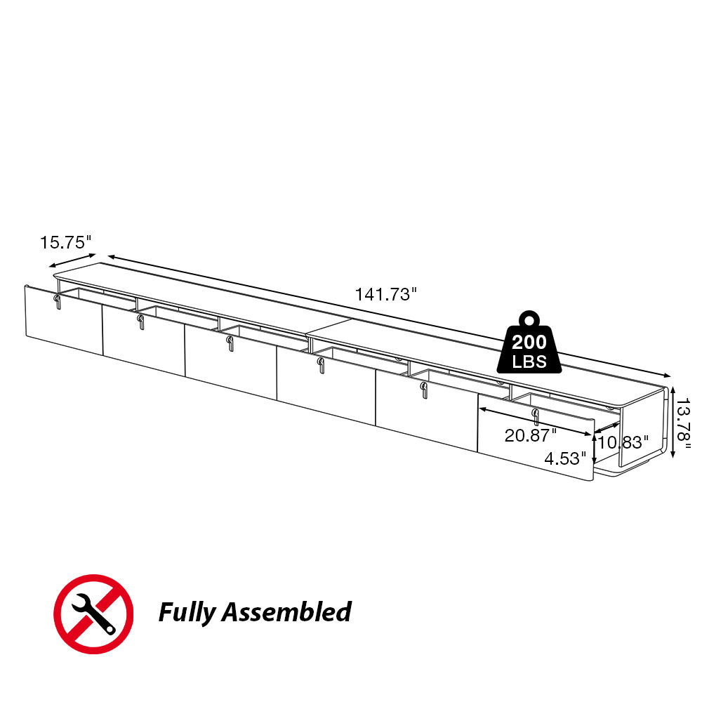 Partly Assemble Beige Plywood & Marble TV Stands