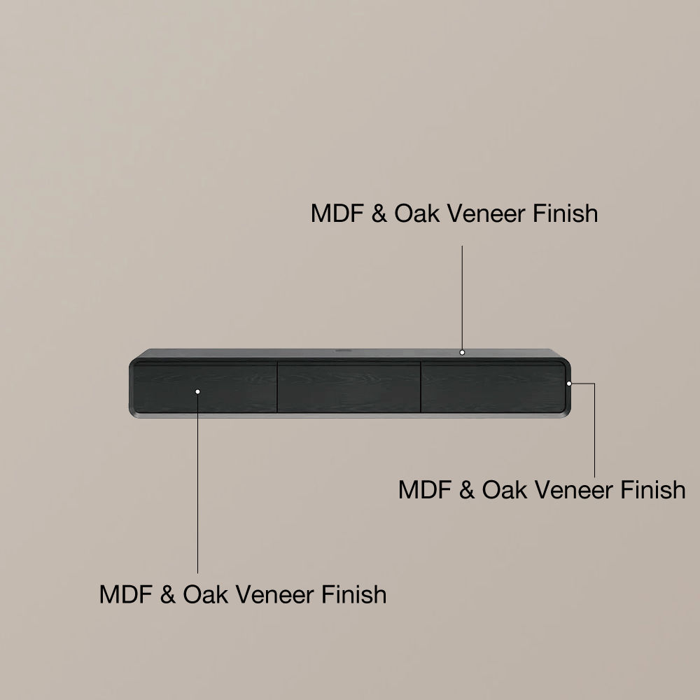 Floating Black MDF TV Stands