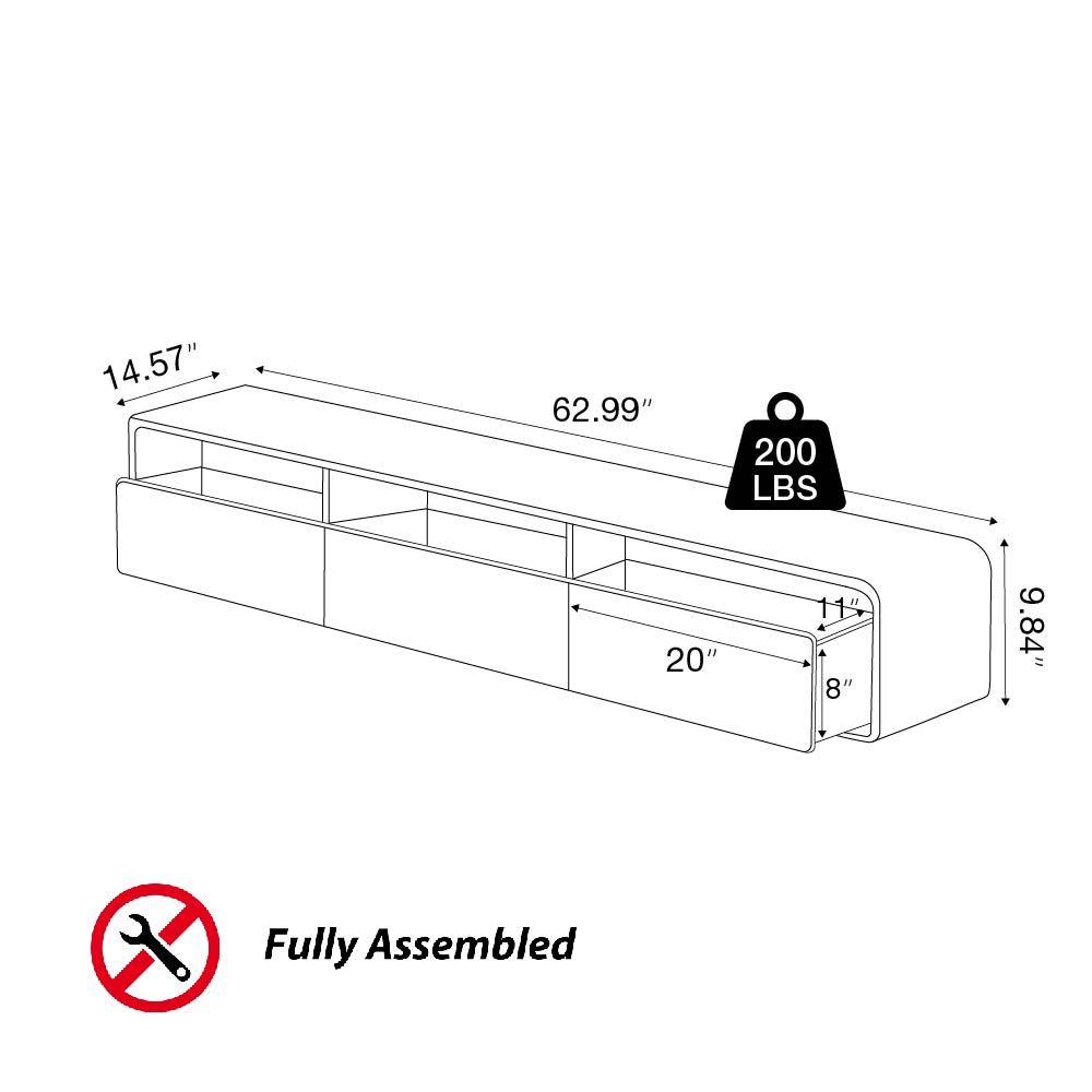 FLOAT Dark Wood MDF TV Stands