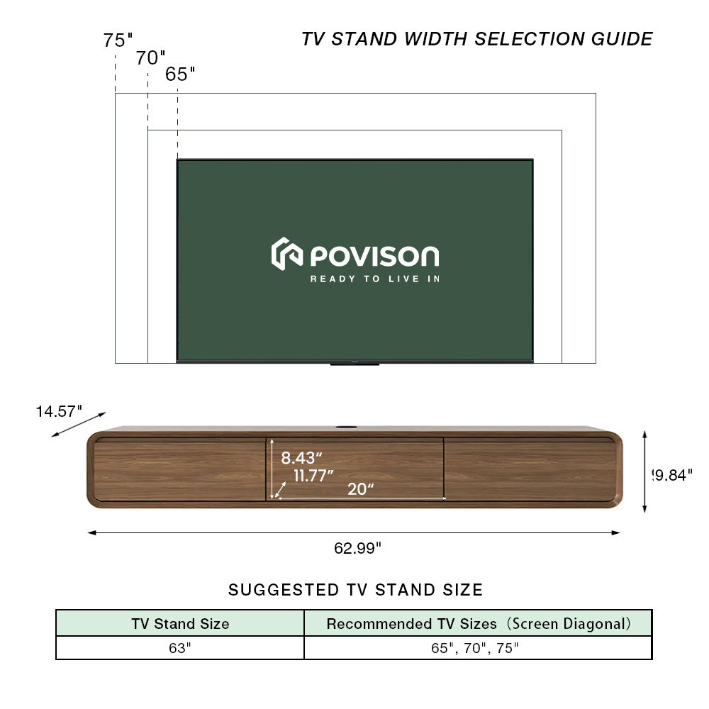 with Drawers Dark Wood MDF TV Stands