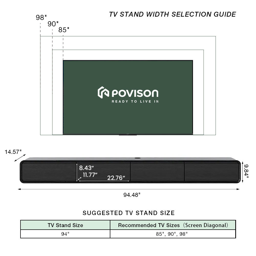 Modern Black MDF TV Stands