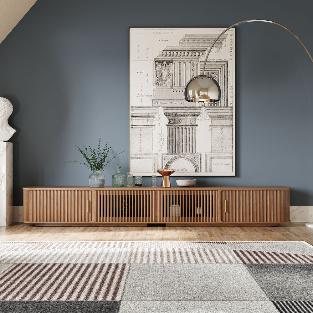 Modern Walnut Color Plywood TV Stands