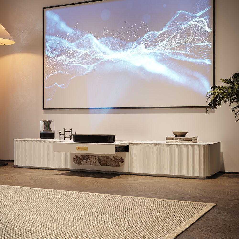 Sintered Stone Pandora & White Sintered Stone TV Stands