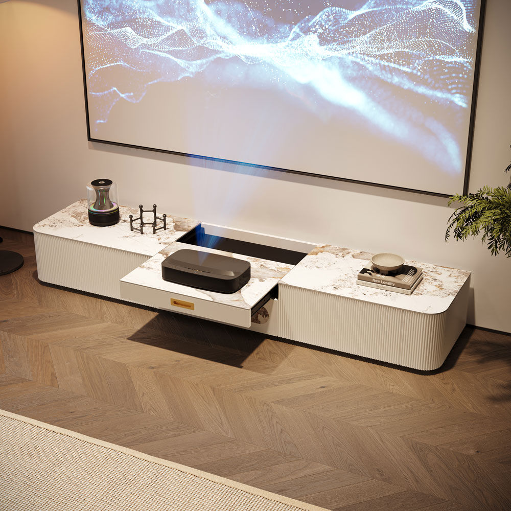 For Projector Pandora & White Sintered Stone TV Stands