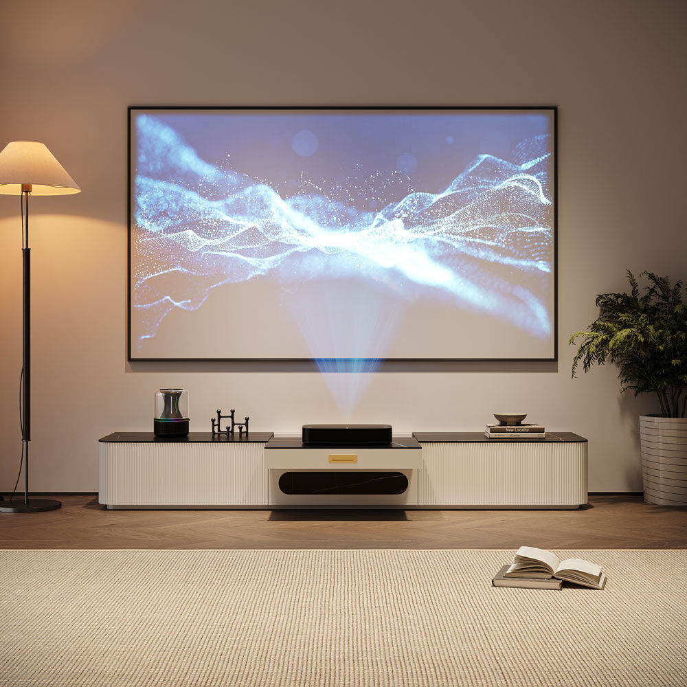 Modern Black & White Sintered Stone TV Stands