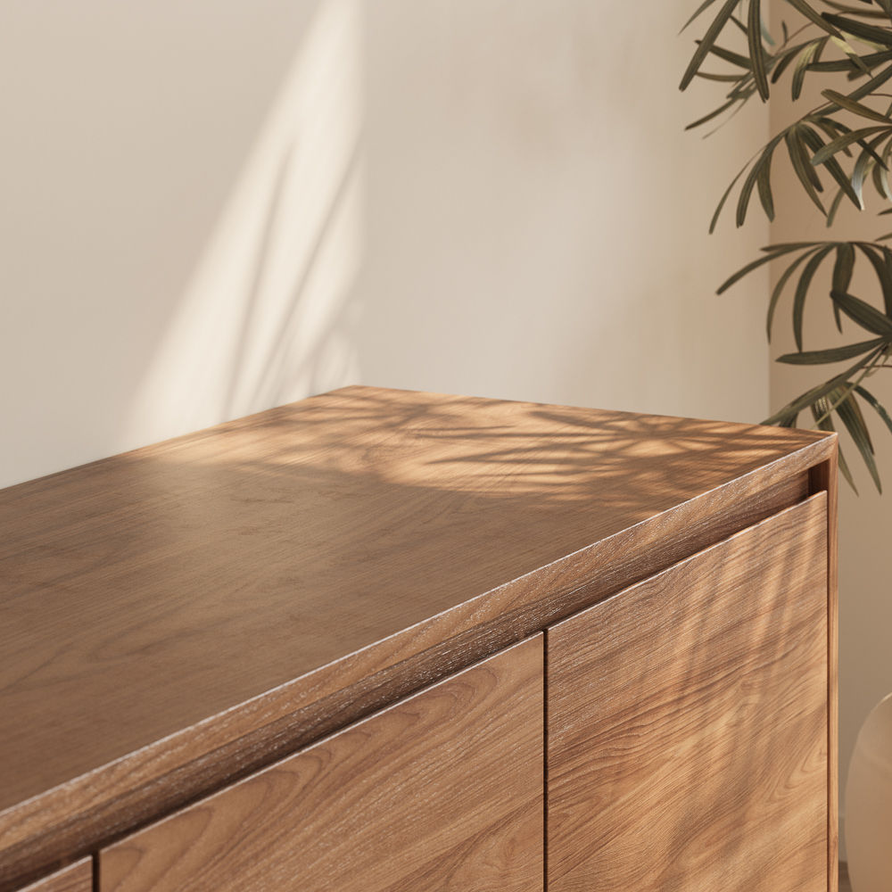 with Storage Walnut Color MDF TV Stands