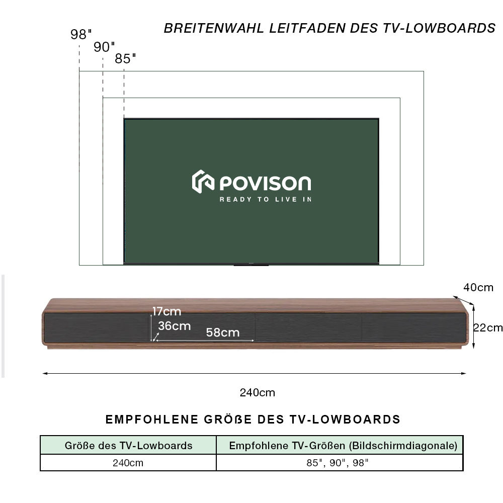 schwebend Dunkles Holz und Schwarz  MDF TV-Möbel