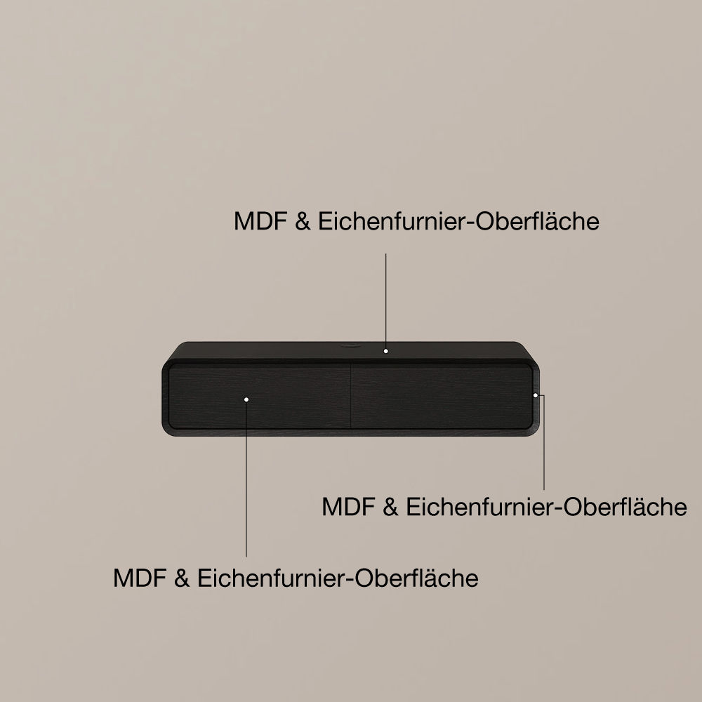 Eiche Schwarz  MDF TV-Möbel