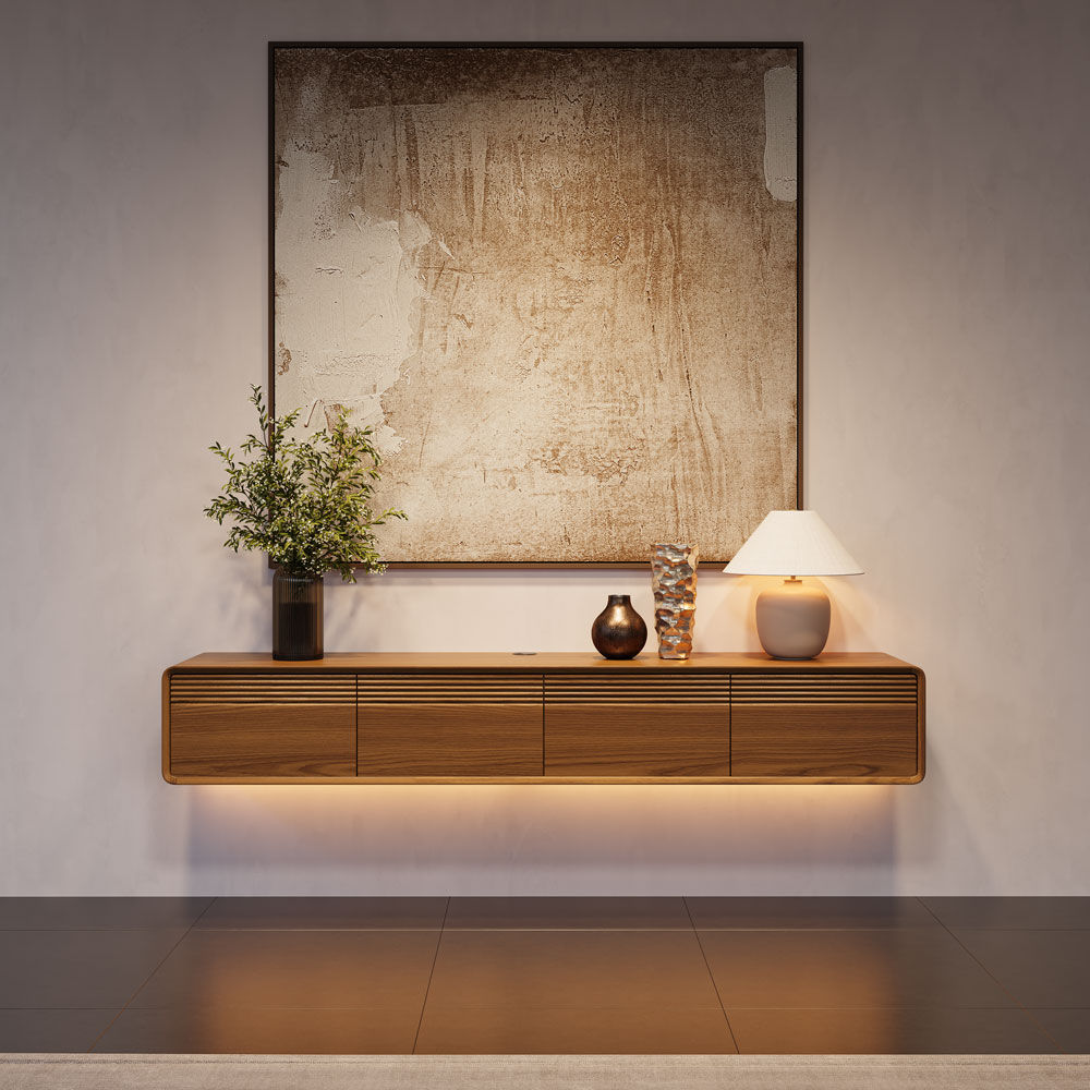 Walnut Color MDF TV Stands