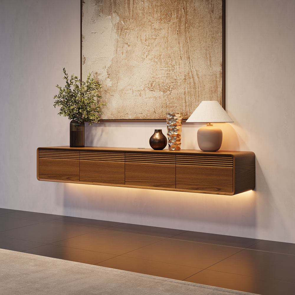 Walnut Color MDF TV Stands