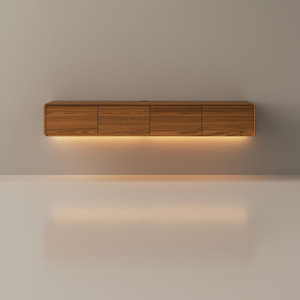 Walnut Color MDF TV Stands
