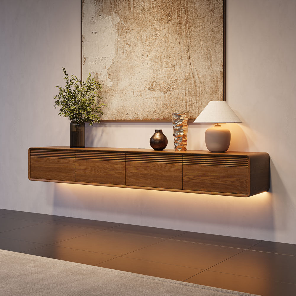 Walnut Color MDF TV Stands