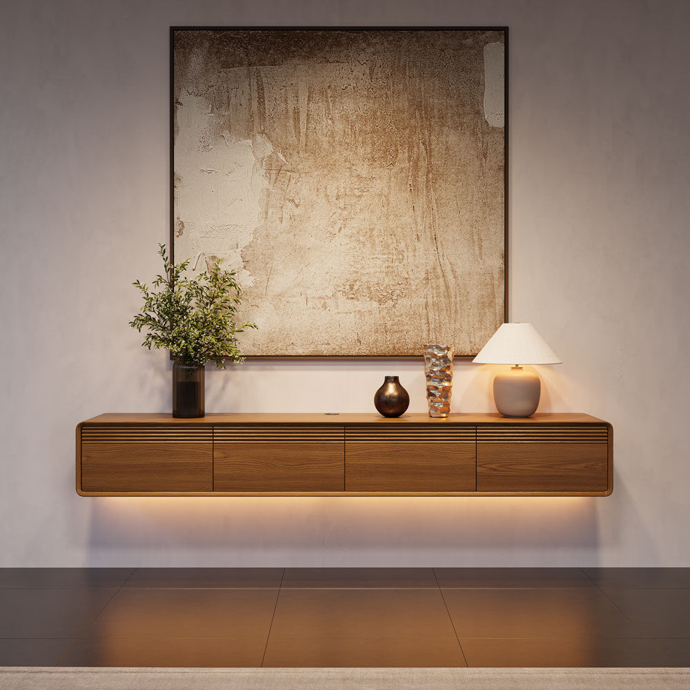 Walnut Color MDF TV Stands