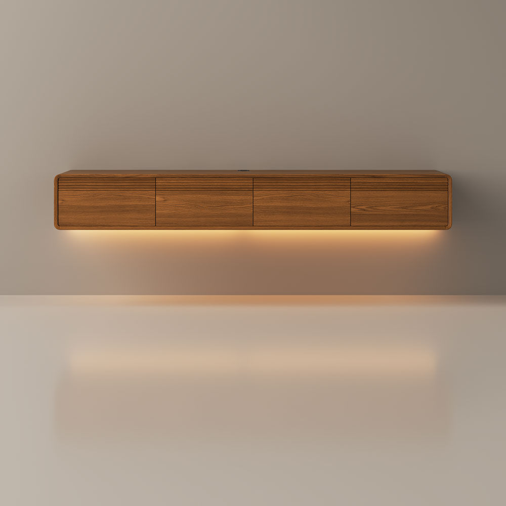 Walnut Color MDF TV Stands