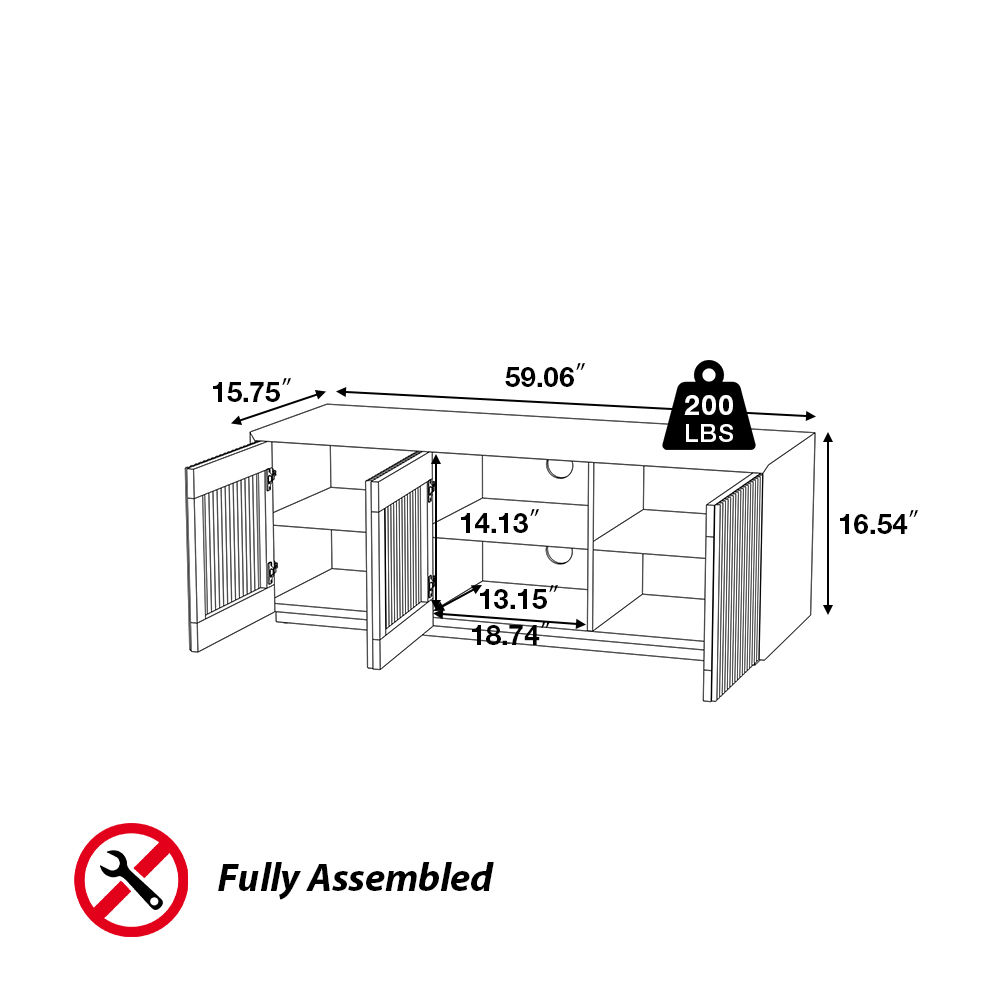 Walnut Dark Wood MDF TV Stands