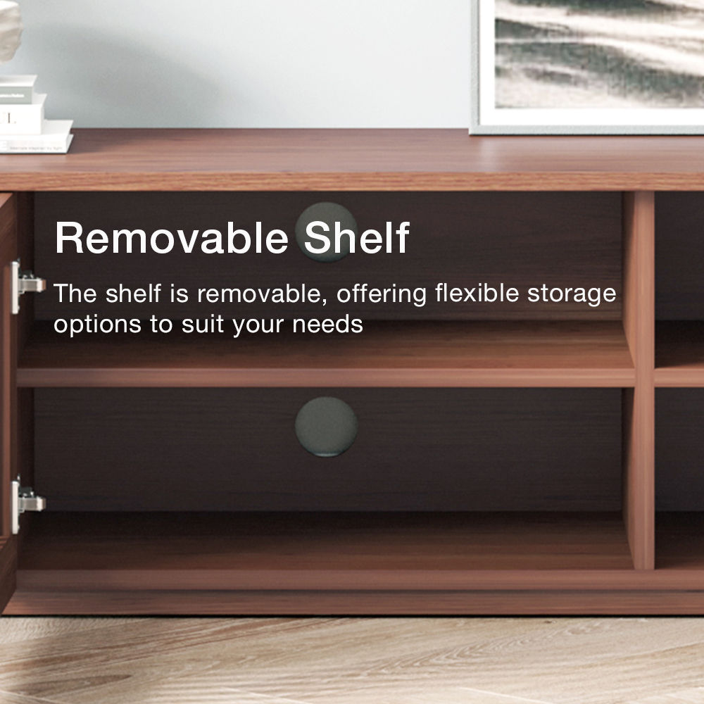 with Storage Dark Wood MDF TV Stands