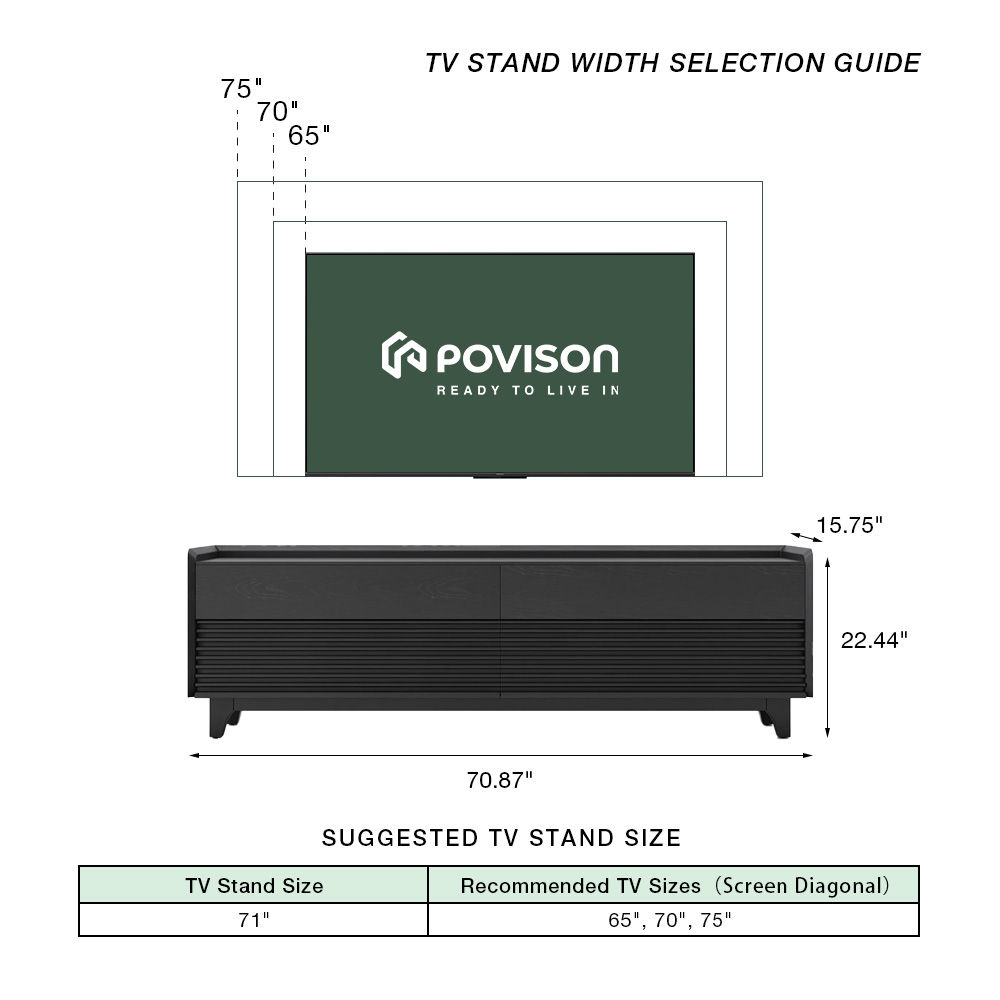 Wood Tabletop Black Plywood TV Stands