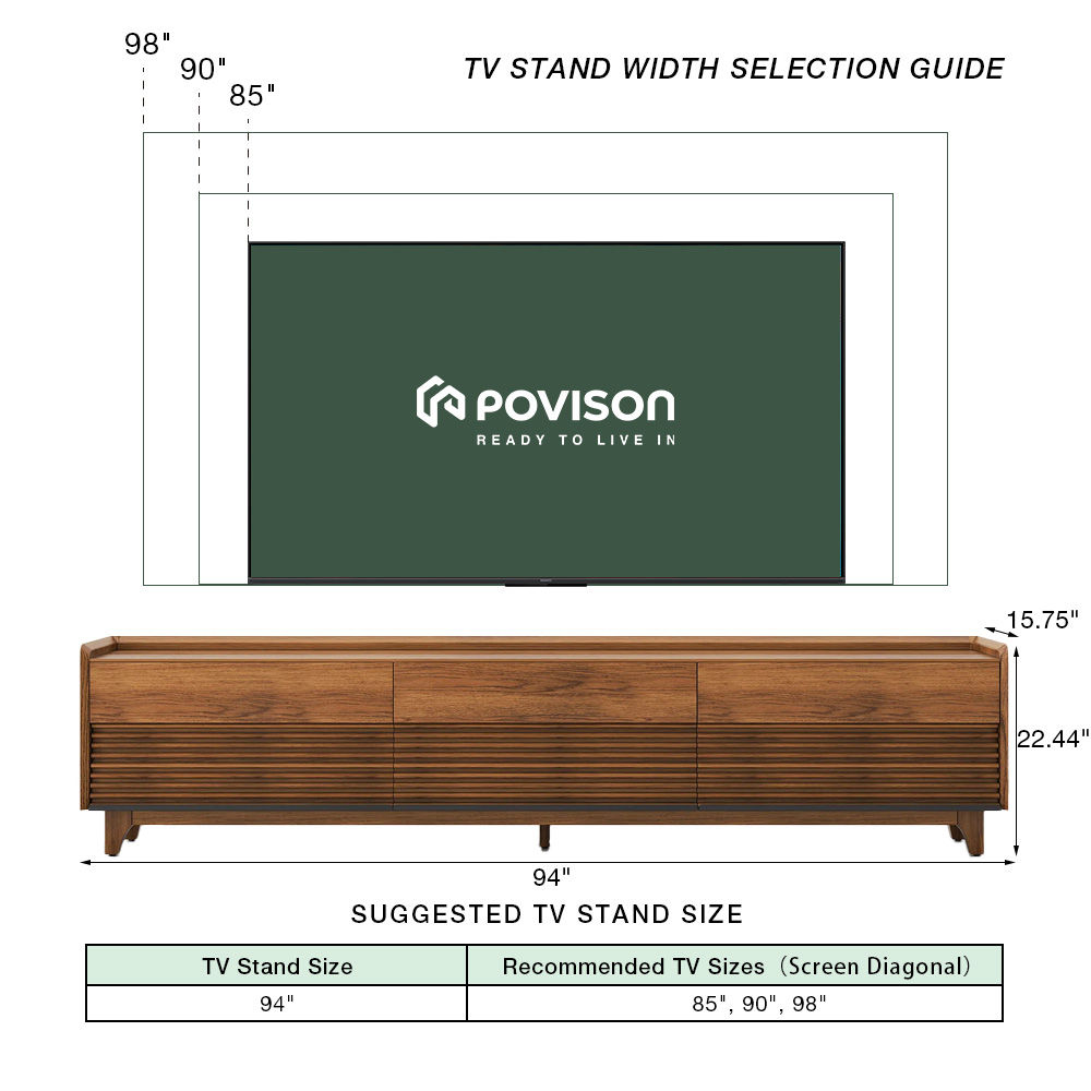 Wood Tabletop Walnut Plywood TV Stands